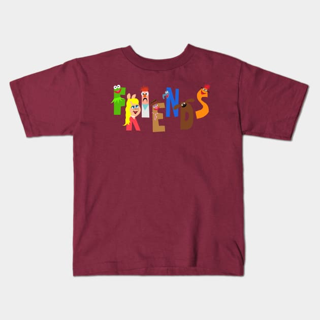 muppet friends Kids T-Shirt by wolfmanjaq